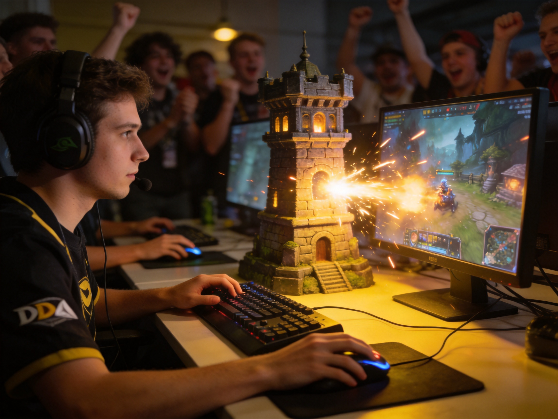 score电竞DOTA2比赛推塔瞬间